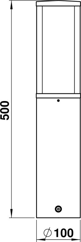 Base luminaire Stainless steel Dimensioned drawing Article 690546