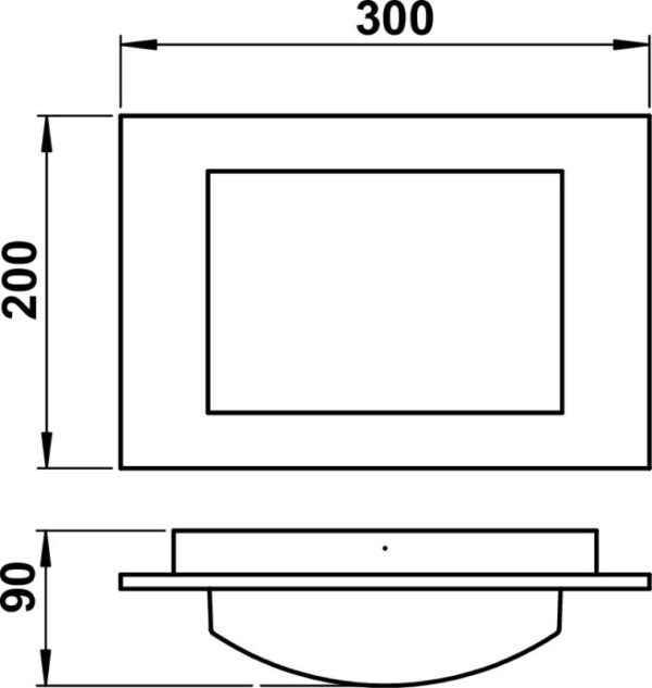 Wall and ceiling light Dimensioned drawing Article 666208, 686208, 696208
