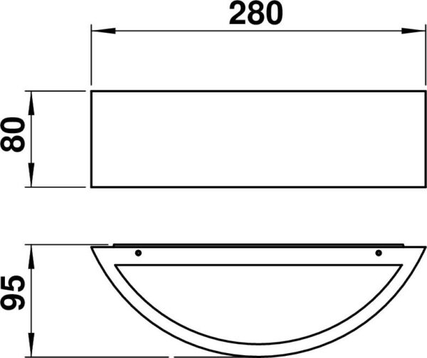 Wall lamp Dimensioned drawing Article 666222, 686222, 696222