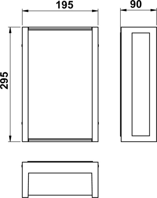 Wall and ceiling light Dimensioned drawing Article 626400, 666400