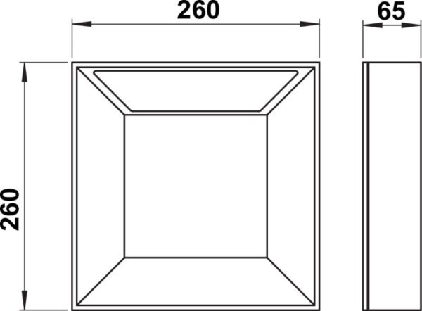 Wall lamp Dimensioned drawing Article 626406, 666406, 686406, 696406
