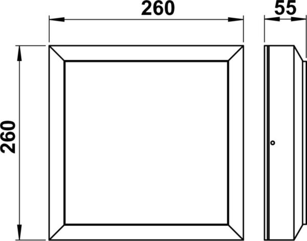 Wall and ceiling light Dimensioned drawing Article 626561, 666561, 686561, 696561