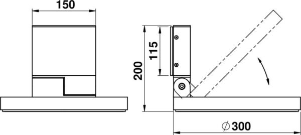 Wall light Dimensioned drawing Article 620210, 660210, 680210, 690210