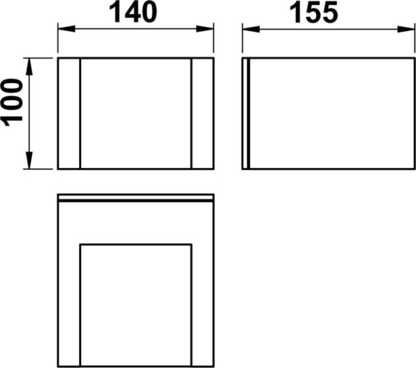 Wall and ceiling light Dimensioned drawing Article 620332, 660332, 680332, 690332