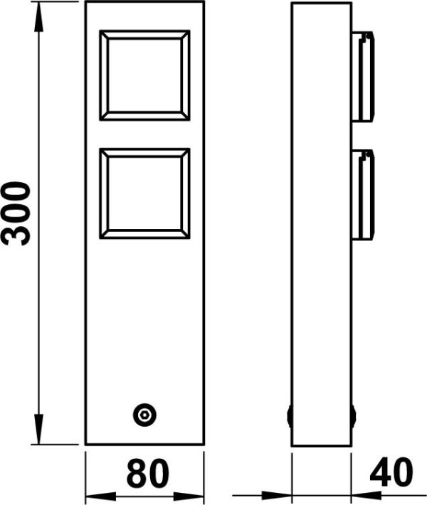 Socket spike CASAMBI Anthracite Dimensioned drawing Article 624408