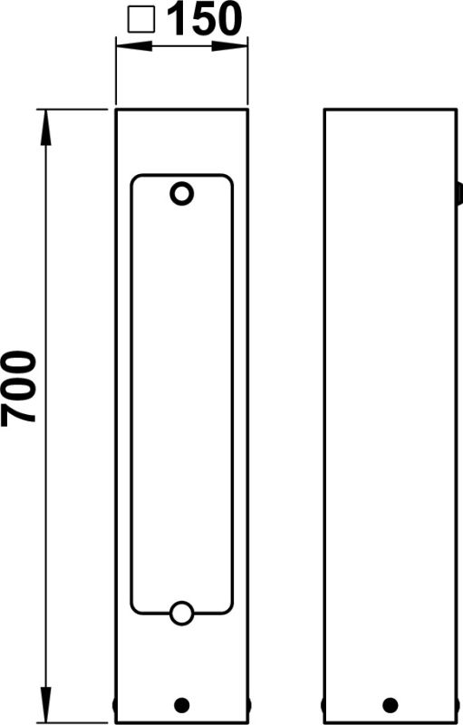 Socket column lockable Anthracite Dimensioned drawing Article 624413