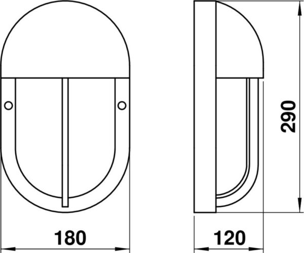 Wall light Dimensioned drawing Article 666031, 686031