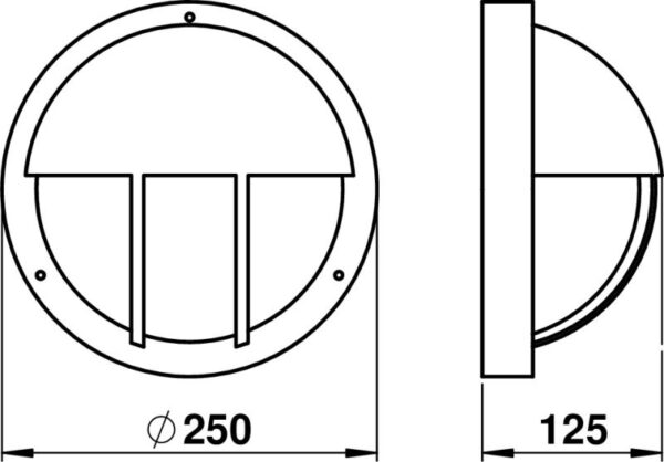 Wall light Dimensioned drawing Article 666034, 686034