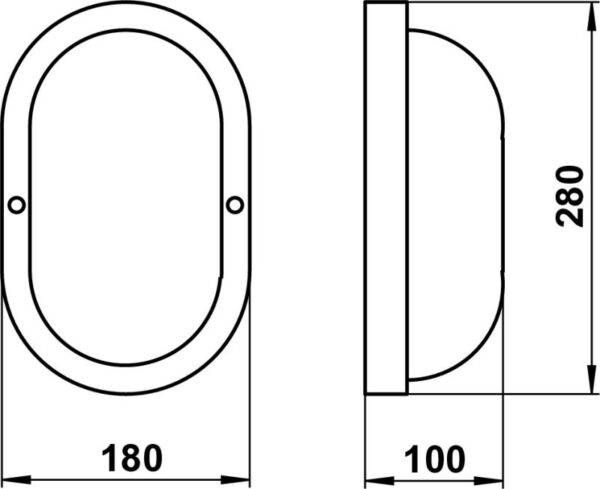 Wall light Dimensioned drawing Article 666037, 686037