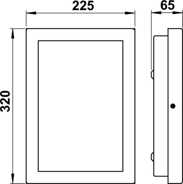 Wall and ceiling light Stainless steel Dimensioned drawing Article 696150