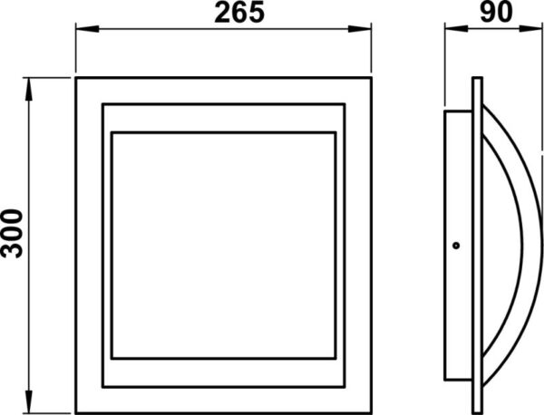 Wall and ceiling light Dimensioned drawing Article 626202, 666202, 686202, 696202