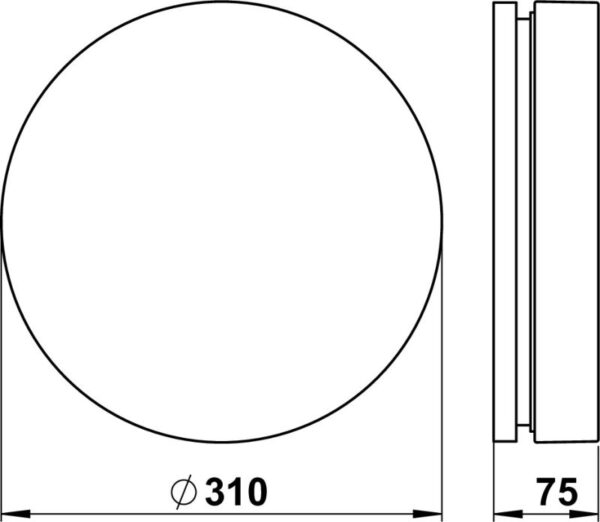 Wall and ceiling light Dimensioned drawing Article 626309, 666309, 686309, 696309