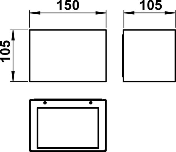 Wall lamp Stainless steel Dimensioned drawing Article 696364