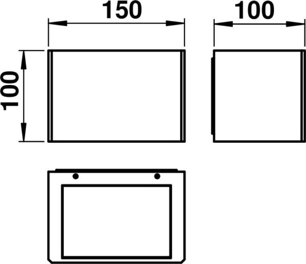 Wall lamp Dimensioned drawing Article 666367, 686367, 696367
