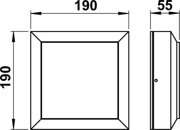 Wall and ceiling light Dimensioned drawing Article 626560, 666560, 686560, 696560