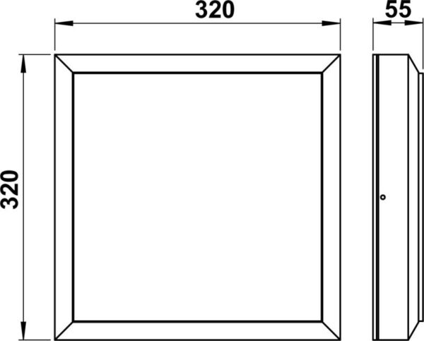 Wall and ceiling light Dimensioned drawing Article 626562, 666562, 686562, 696562