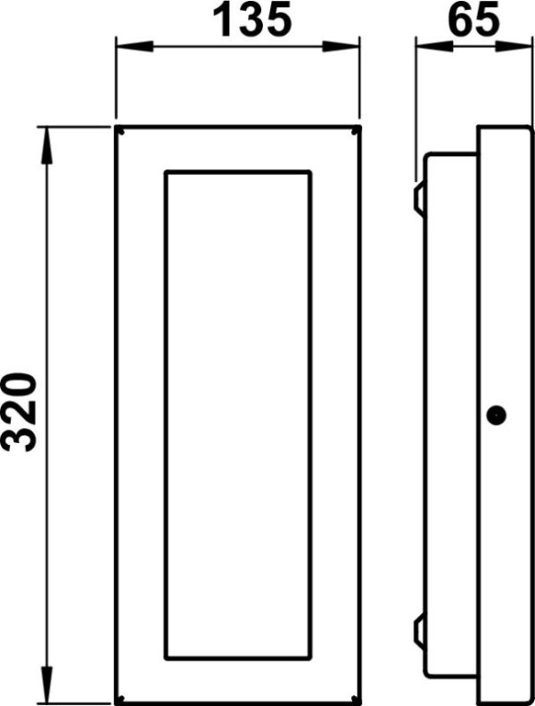 Wall and ceiling light Stainless steel Dimensioned drawing Article 696151