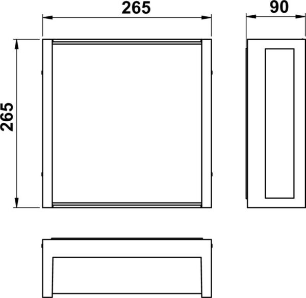 Wall light Dimensioned drawing Article 626401, 666401