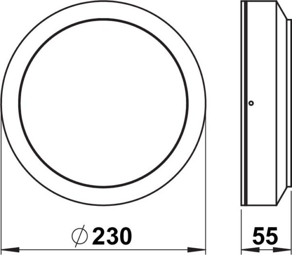 Wall and ceiling light Dimensioned drawing Article 626404, 666404, 686404, 696404