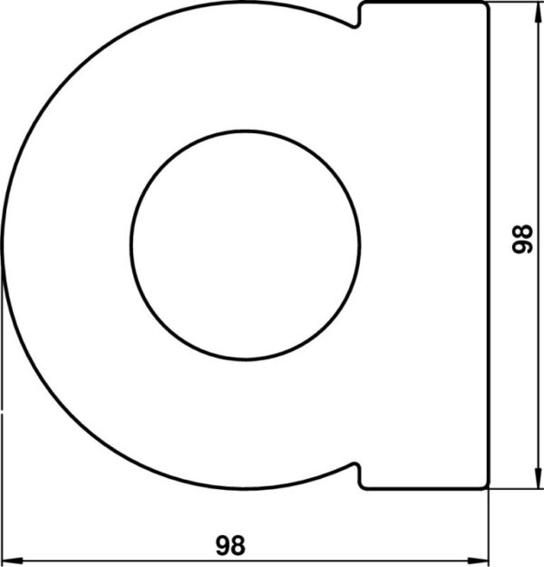 House number a Stainless steel Dimensioned drawing Article 690930