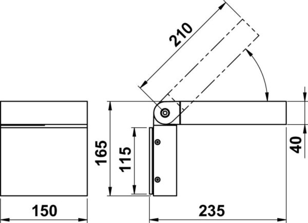 Wall lamp Dimensioned drawing Article 620111, 660111, 680111, 690111