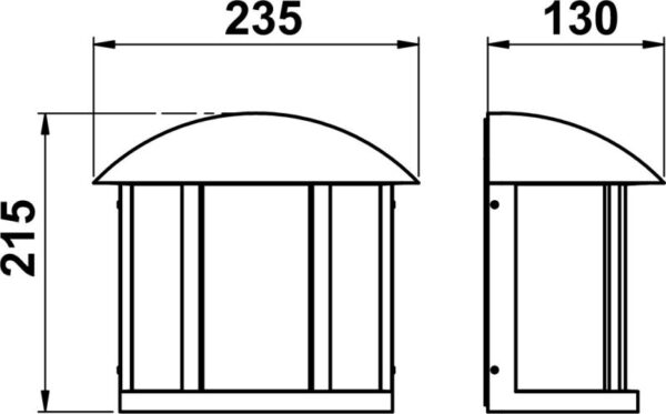 Wall light Dimensioned drawing Article 603225, 653225, 673225