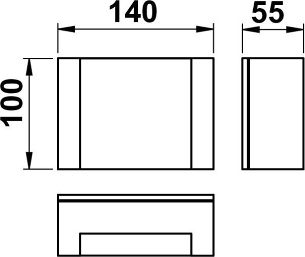 Wand- und Deckenleuchte Maßzeichnung Artikel 620331, 660331, 680331, 690331