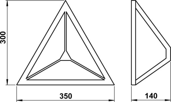 Wandleuchte Maßzeichnung Artikel 666040, 686040