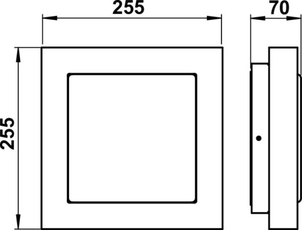 Wall and ceiling light Stainless steel Dimensioned drawing Article 696115