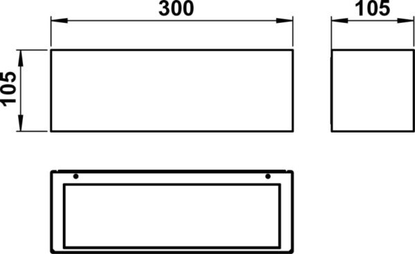Wall lamp Stainless steel Dimensioned drawing Article 696165
