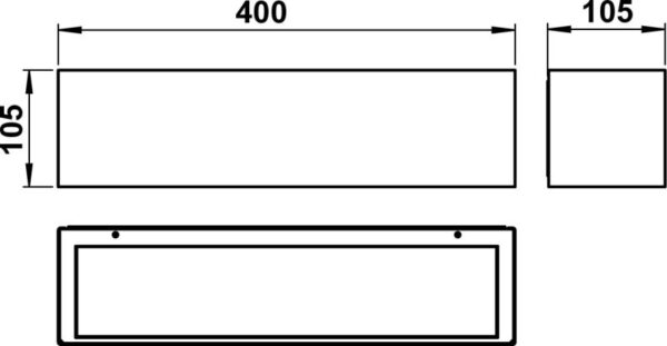 Wandleuchte Edelstahl Maßzeichnung Artikel 696166