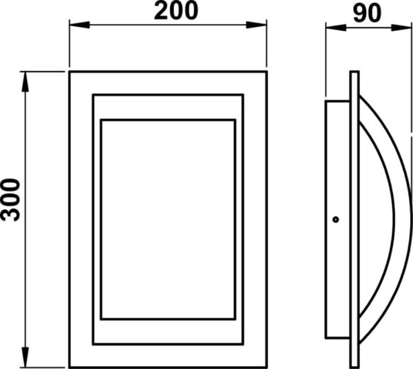 Wall and ceiling light Dimensioned drawing Article 626199, 666199, 686199, 696199