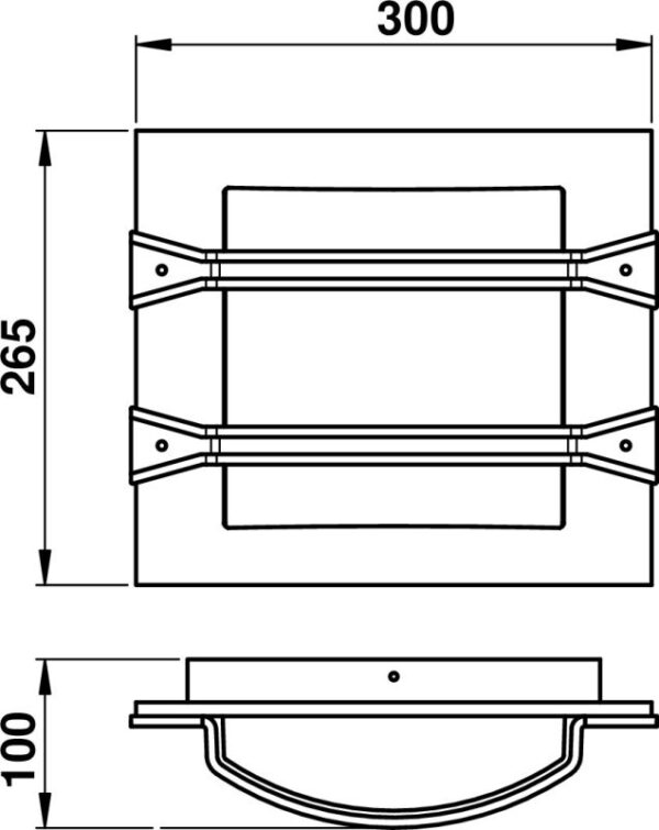 Wall and ceiling light Dimensioned drawing Article 606262, 656262, 676262