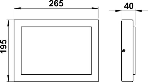 Wall and ceiling light Stainless steel Dimensioned drawing Article 696355