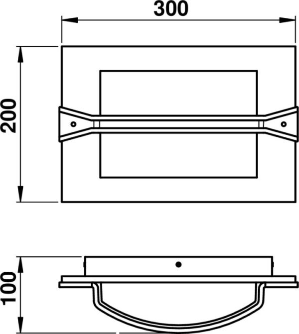 Wall and ceiling light Dimensioned drawing Article 606263, 656263, 676263